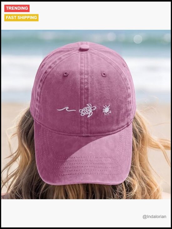 Sea Turtle Graphic Baseball Cap Adjustable Cotton Sun Hat main image 6